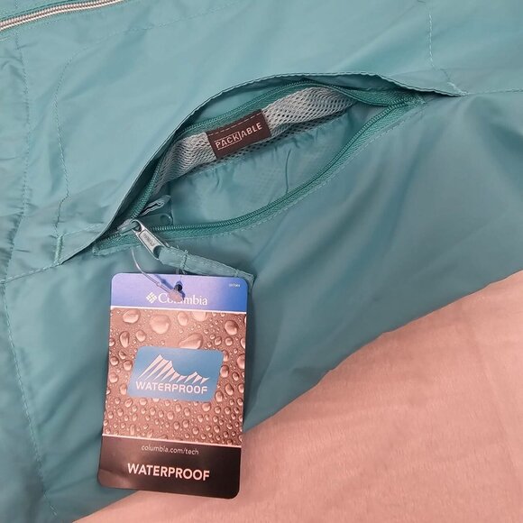 Columbia Womens Switchback Jacket Large Green Zip Waterproof Packable New $75 - Picture 4 of 11